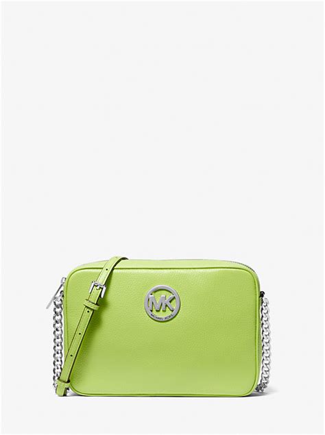michael kors fulton large pebbled leather camera bag